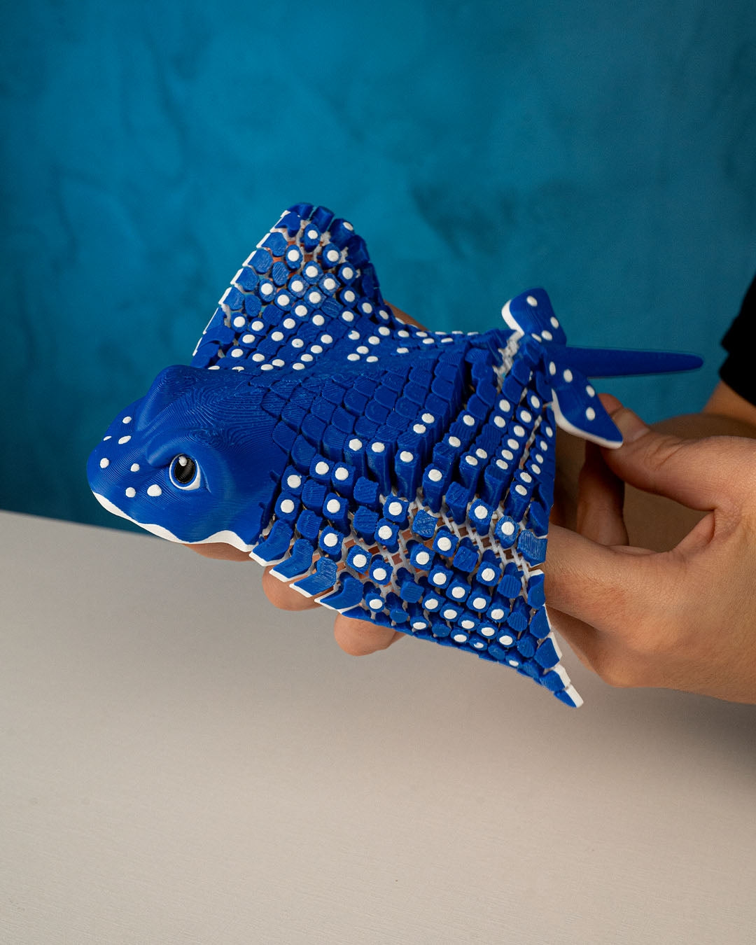 3D Printed Articulated Figure Flexi/Mesh (Igor, the Spotted Eagle Ray) Desk Decor